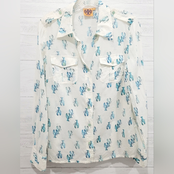 Tory Burch Tops - Tory Burch Brigette Lobster Blouse